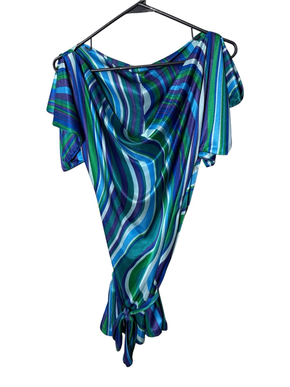 United Colors of Benetton Blue Green Purple Striped Tunic XS